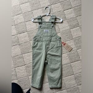 Levi's Kids Light Olive Green Overalls